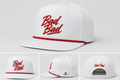 Bad Bad White Hat with Red Lettering