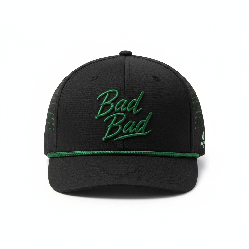 Black Green Rope Hat