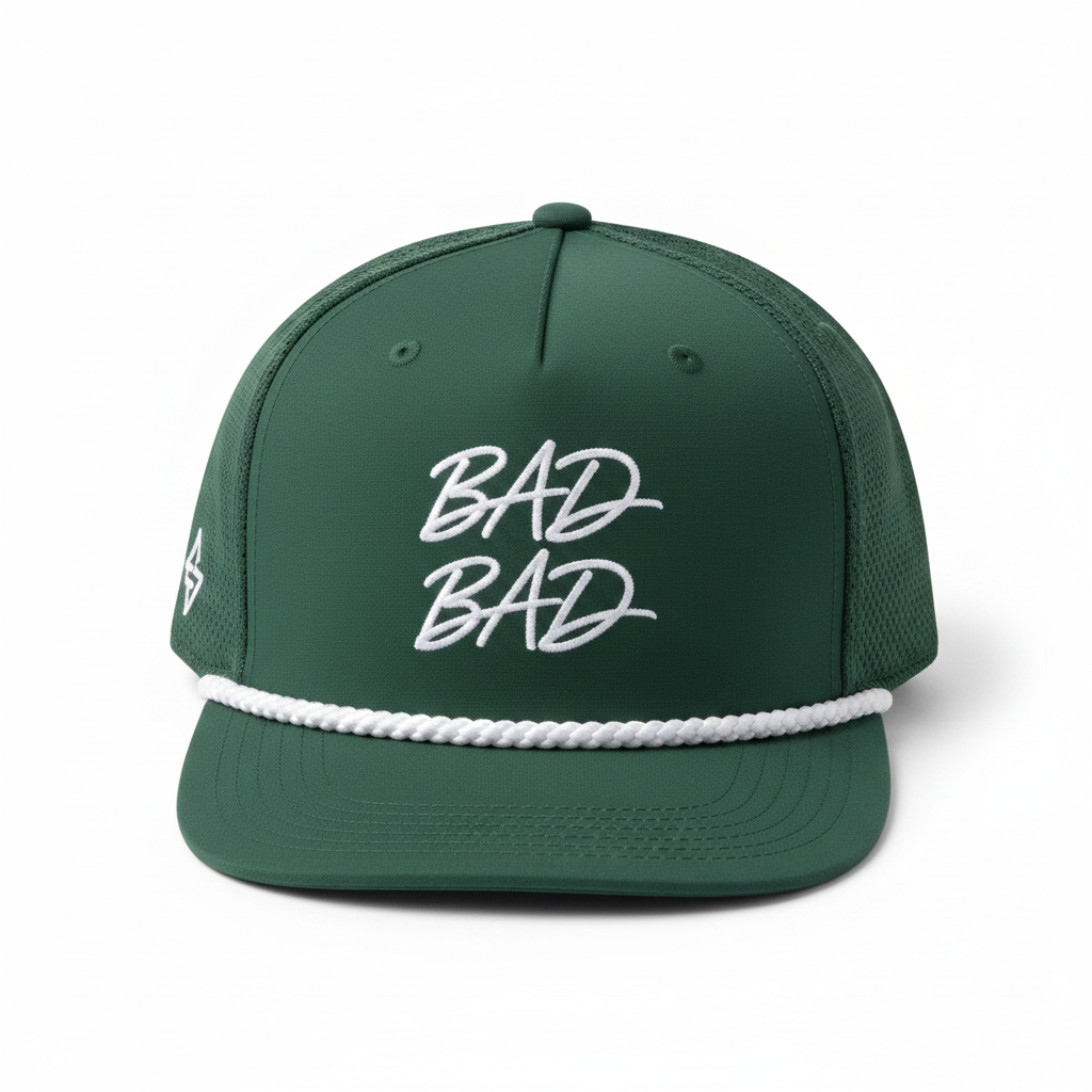 Green White Rope Hat