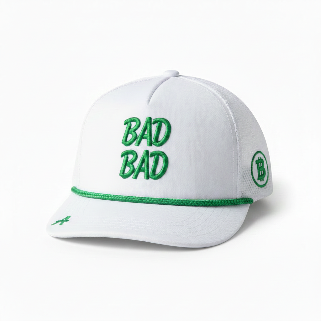 White Green Rope Hat